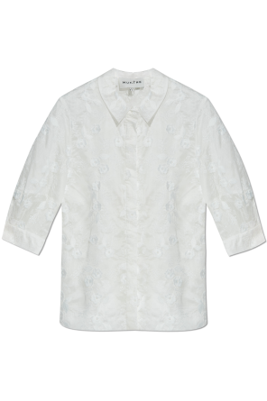 Tシャツ・カットソー Zimmermann SS25 Shirts (2412TR251 BLF) Hypnotic Satin Shirt Olive Online | Zimmermann